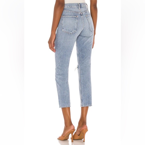 AGOLDE Riley High-Rise Straight Crop in Endeavor 28 - Picture 4 of 16